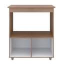 Ver imagem 3 de Balcão Multiuso Angela 75cm 2 Portas com Espaço para Microondas ou Forno Cor:savana / Off White