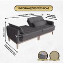Ver imagem 3 de Sofá Cama Rivieira 2.30m - Chumbo