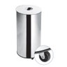 Cesto Inox para Roupas com Rodízio e Tampa Branca Ø30 X 56cm SEM FUROS - 1