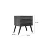 Mesa Cabeceira Chicago 2 Gavetas Naturale-Naturale Ripado-Flex - Rufato - 2