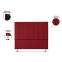 Ver imagem 4 de Cabeceira Estofada Cama Box Carla Linha Premium Cor:Vermelho;Tamanho:Casal 140 cm