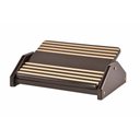 Ver imagem 1 de Apoio Ergonômico Para Pés Em Mdf Cor Tabaco Ajustável Souza 3703