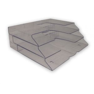 Display Organizador Triplo Mesa ou Parede Fumê - 7301