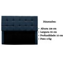 Ver mais imagens de Cabeceira Cama Box Estofada Solteiro 90 Cm Costa Rica Suede:azul Marinho