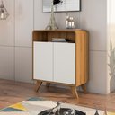 Ver imagem 3 de Aparador Buffet Retrô 2 Portas Nature Off White Eccos Potenza