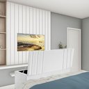 Ver imagem 1 de Calçadeira Baú Recamier Solteiro 100CM Grécia Suede Branco - D A DECOR