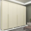 Ver imagem 1 de Guarda-Roupa Casal Imperatriz 6 Portas 4 Gavetas 100% MDF Off White - Gelius