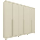 Ver imagem 2 de Guarda-Roupa Casal Imperatriz 6 Portas 4 Gavetas 100% MDF Off White - Gelius