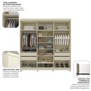 Ver imagem 5 de Guarda-Roupa Casal Imperatriz 6 Portas 4 Gavetas 100% MDF Off White - Gelius
