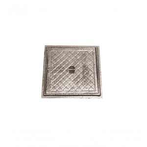 Tampa Tampão de Chão Simples Ferro Fundido Inspeção 30x30cm