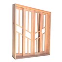 Ver imagem 4 de Porta Balcão de Correr Madeira Padrão Cedro Diamante Reto Bat 14 Cm - 2.15a X 1.30l