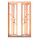 Ver imagem 3 de Porta Balcão de Correr Madeira Padrão Cedro Diamante Reto Bat 14 Cm - 2.15a X 1.30l