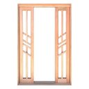 Ver imagem 2 de Porta Balcão de Correr Madeira Padrão Cedro Diamante Reto Bat 14 Cm - 2.15a X 1.30l