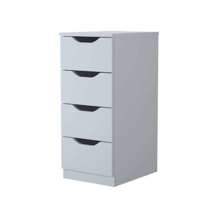 Gaveteiro com 4 Gavetas Multivisão Branco Gaveteiro com 4 Gavetas Multivisão Branco
