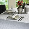 Toalha de Mesa Retangular em Cetim Jacquard 8 Lugares 1.45x2.50 Branca - Stylo Toalhas - 1
