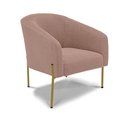 Ver imagem 7 de Namoradeira e 2 Poltronas Pé Ferro Dourado Stella Bouclê Rosê D03 - D'Rossi