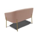 Ver mais imagens de Namoradeira e 2 Poltronas Pé Ferro Dourado Stella Bouclê Rosê D03 - D'Rossi