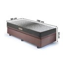 Ver imagem 2 de Base Box Baú 88x188 Suede com Colchão Dual Firm Espuma Ecoflex