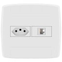 Ver imagem 1 de Conjunto 1 Tomada 10a + 1 Tomada Rj45 4x4 - Ilumi Lev