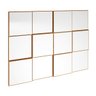 Espelho Painel Decorativo Quadriculado 3D 100cm em Mdf - Freijo Tb 87 - 2