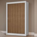 Ver imagem 1 de Guarda-roupa Solteiro 2 Portas de Correr Branco/rustic Milano Madesa