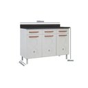 Ver imagem 3 de Gabinete P/pia Cozinha Balcão Mirage New Aço 3 Portas e 3 Gavetas C/tampo 120cm Branco - Telasul