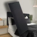 Ver imagem 1 de Kit 5 Placas Cabeceira Estofada Suede para Cama Box Solteiro - Módulo 20cm X 60cm Gh Papel de Parede