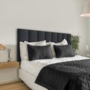 Ver imagem 2 de Kit 5 Placas Cabeceira Estofada Suede para Cama Box Solteiro - Módulo 20cm X 60cm Gh Papel de Parede