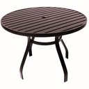 Ver imagem 1 de Mesa 90cm Sevilla Ripada Alumínio Área Externa Interna Jardim Marrom