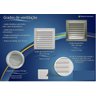 Kit 2 Grades Ventilação Alumínio Branca 20x20cm ITC Com Tela - 6