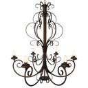 Ver imagem 5 de Luminária Rústica Decoração Sala de Jantar com Cúpulas de Vidro Libertas Rosas Com Rococó