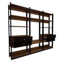 Ver imagem 4 de Closet Industrial Marseille 4 Gavetas 6 Prateleiras 1 Cabideiro Black/brise - Panorama Móveis