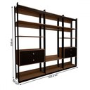 Ver imagem 5 de Closet Industrial Marseille 4 Gavetas 6 Prateleiras 1 Cabideiro Black/brise - Panorama Móveis