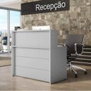 Ver imagem 1 de Balcão para Atendimento Retangular 150cm Lexus Espresso Móveis