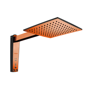 Chuveiro Acqua Century Digital - Preto com Red Gold- 220v