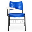 Ver imagem 3 de Cadeira Universitária Plástica Prancheta MDF - Cor Azul - Mrplast - 34013