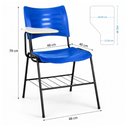 Ver mais imagens de Cadeira Universitária Plástica Prancheta MDF - Cor Azul - Mrplast - 34013