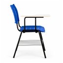 Ver imagem 4 de Cadeira Universitária Plástica Prancheta MDF - Cor Azul - Mrplast - 34013