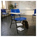 Ver imagem 2 de Cadeira Universitária Plástica Prancheta MDF - Cor Azul - Mrplast - 34013
