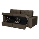 Ver imagem 2 de Sofá Baú San Marino Retrátil e Reclinável 3 Lugares 220cm Veludo Sofatec