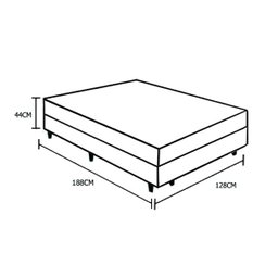 Cama Box Conjugado Viúva Molas Bonnel - 44x128x188cm - 5