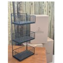 Ver imagem 1 de Fruteira Suspensa tripla Artesanal Cozinha Frutas Legumes com madeira preta MINAS ARTE PRÓPRIA frute