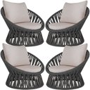 Ver imagem 1 de 04 Poltrona Área Externa Monza Alumínio Pintura Corda Náutica