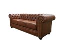 Ver imagem 2 de Sofá de Couro Chesterfield 3 Lugares - Conhaque