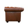 Sofá de Couro Chesterfield 3 Lugares - Conhaque - 3