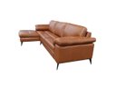 Ver imagem 5 de Sofá de Couro Asti 3 Lugares com Chaise Esquerda - Conhaque com Brilho