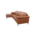 Ver imagem 5 de Sofá de Couro Asti 3 Lugares com Chaise Esquerda - Conhaque com Brilho