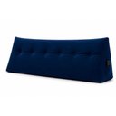 Ver imagem 1 de Almofada Decorativa Cabeceira Bella Encosto Apoio de Lombar 190cm King Suede Azul Marinho - Monari D