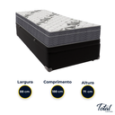 Ver imagem 3 de Cama Box Baú Solteiro Preto e Colchão Airtech 100 D33 Ortobom