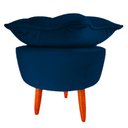 Ver imagem 4 de Puff Pétala Moderno Veludo Azul Marinho